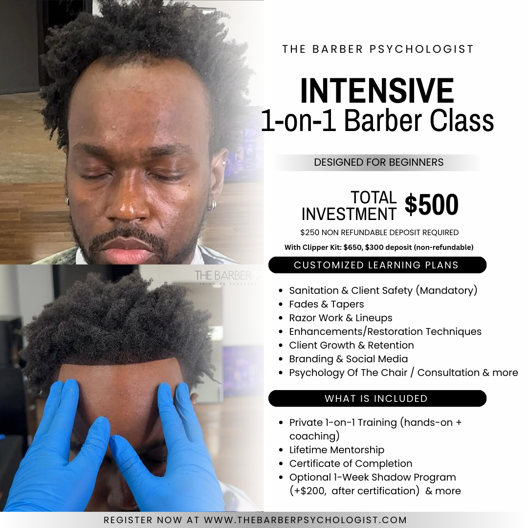 Hands on Intensive 1-on-1 Barber Class